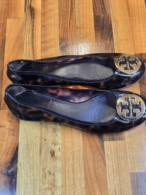 Tory Burch Reva Jelly Ballet Flats - Tortoise Shell - 8